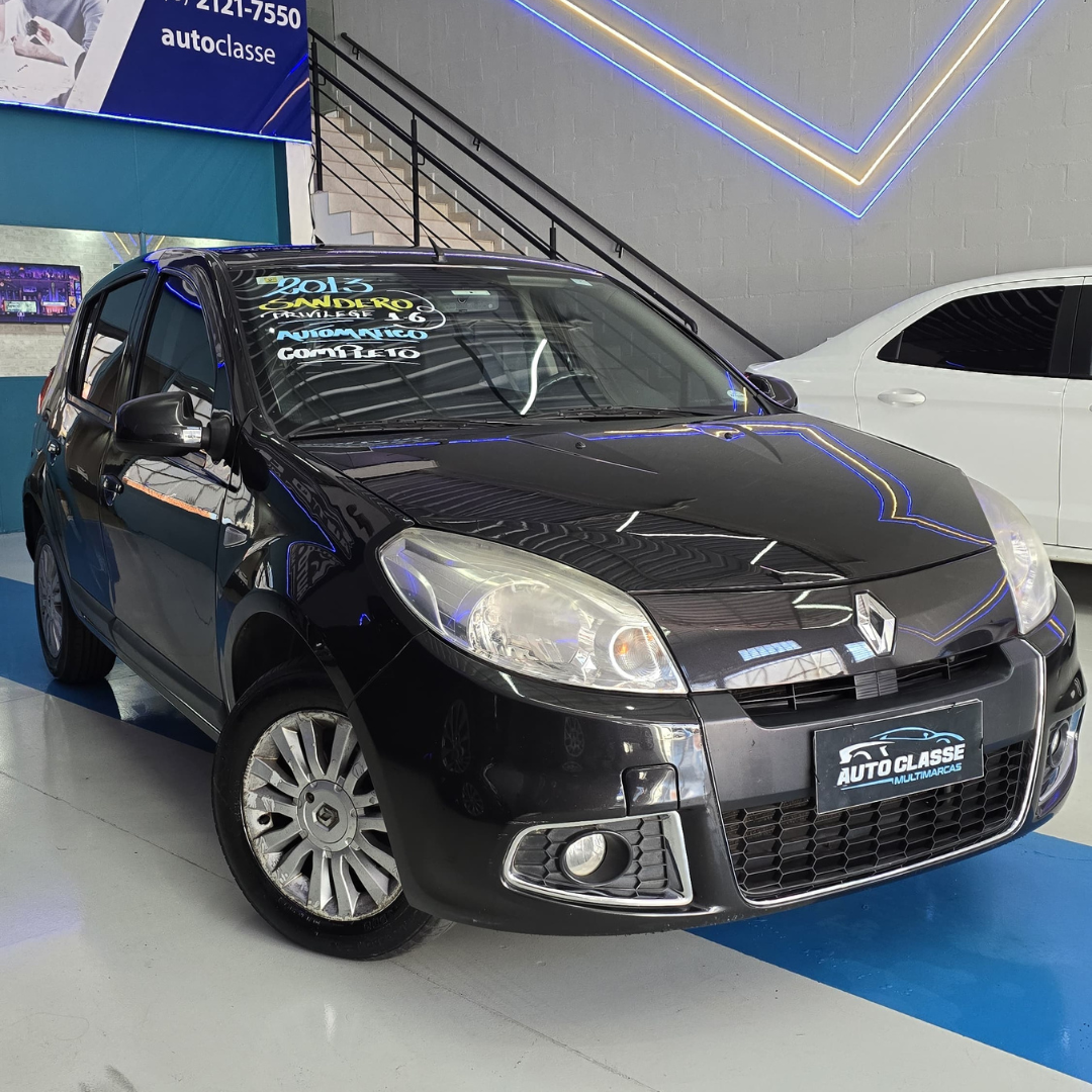 Renault_ Sandero Privilege Automático 2013 Preto (6)
